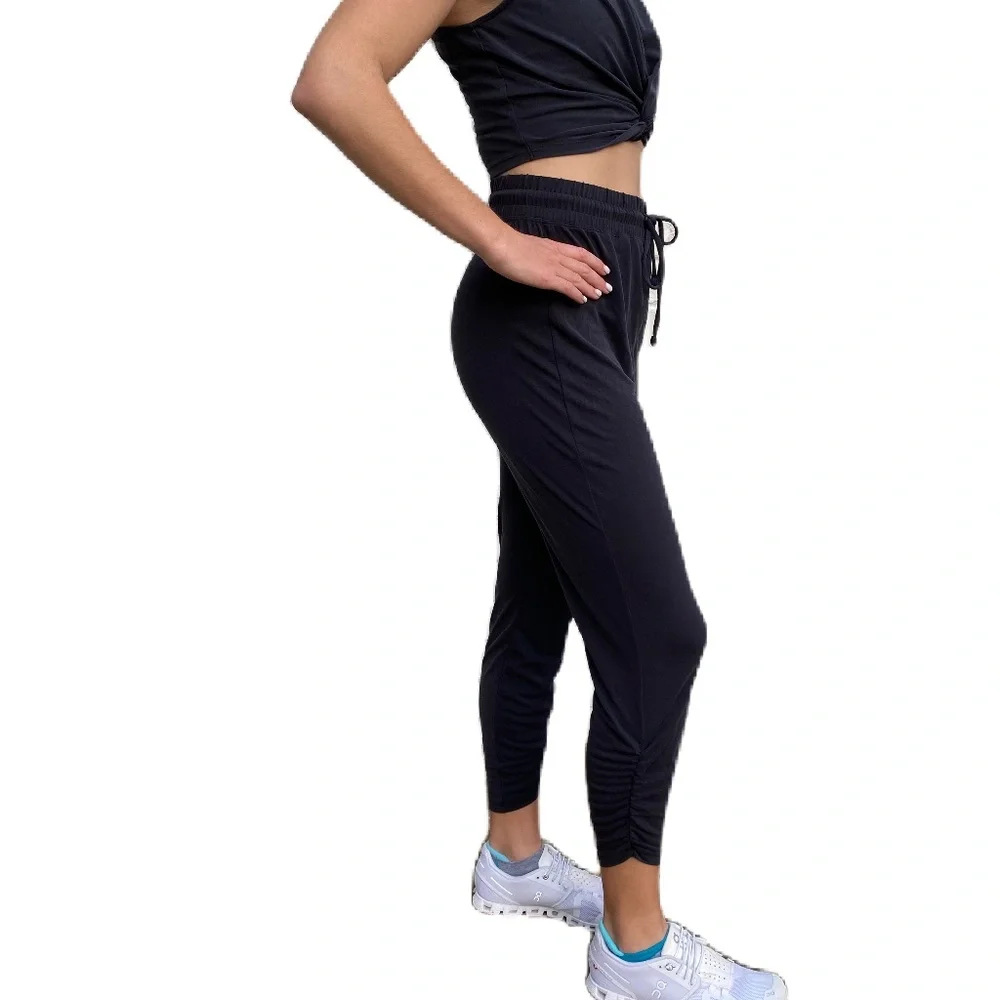 Express joggers crop ruched black XS